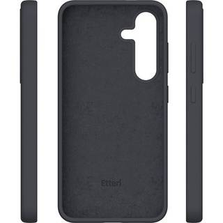 Etteri silikoneetui med mikrofiberforing til Samsung Galaxy S25 Plus - Svart