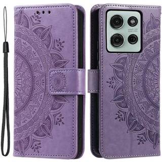 Motorola Moto G75 Mandala Series Etui med Pung - Lilla