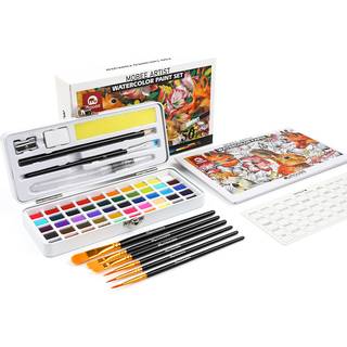 Mobee Akvarelsæt i Etui med Tilbehør - 50-Pak