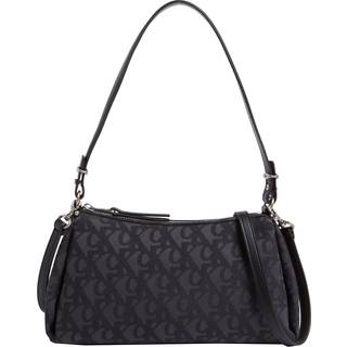 Convertible Logo Jacquard Shoulder Bag - Black - One Size