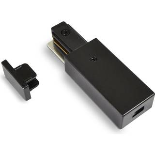 Strømtilslutning til 1-faset skinne - Sort, 1F2W