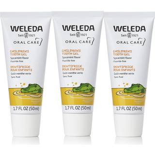 Weleda Oral Care brnetandgel 1,7 flydende ounce (pakke med 3) Fluoridfri grnmyntesmag planterig tandpasta med Calendula silica og fennikel