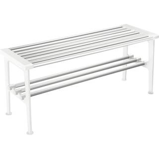 Essem Design Nostalgi Bænk 100 Cm / - Bænke Aluminium Hvid - 031601