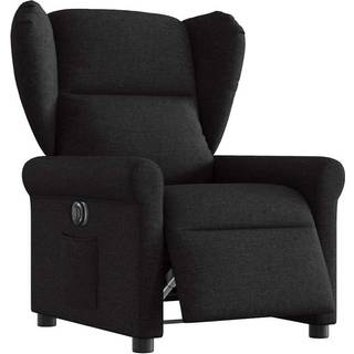 eldrevet lænestol stof sort