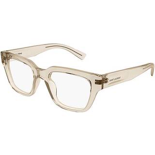 SAINT LAURENT Unisex SAINT LAURENT SL 804 004 Optiske stel Acetat Beige Transparent Firkantet