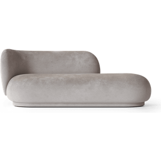 Rico Divan Left - Faded Velvet - Concrete