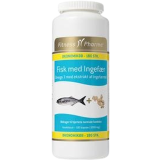 Fitness Pharma Fisk M. Ingefær (180 kapsler)