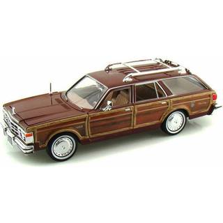 1979 Chrysler LeBaron Town & Country Wagon Red med Woodie Siding Motormax 73331 - 1/24 Skala Diecast Model Car Unisex -voksne