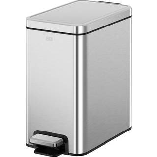 Eko lille badev?relse papirkurven d?se med l?g bl?d t?t trin pedal 6 liter / 1,6 gallon rustfrit st?l affald kan med aftagelig indre spand anti-f