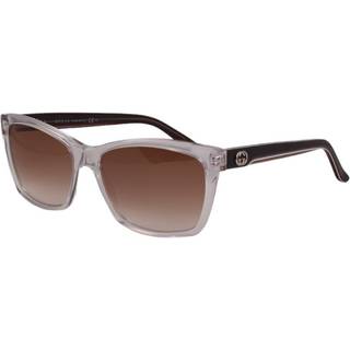 Gucci Unisex GG3563 LA4/140 Outlet solbriller Plast Transparent Brun Firkantet