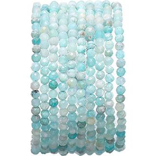 BEADIA facetteret naturlig Tianhe-sten runde lse halvdelstensperler til smykkefremstilling 3-3,5 mm 38 cm