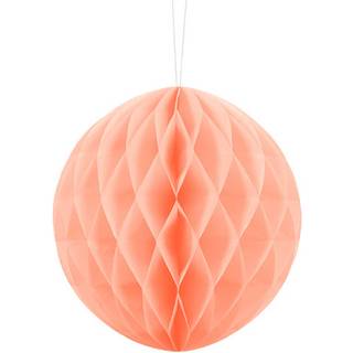 Lys fersken papirvæv kugle, 20 cm