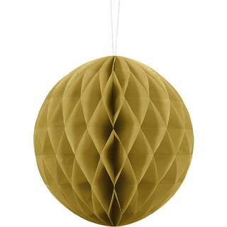 Guld papirvæv kugle, 20 cm
