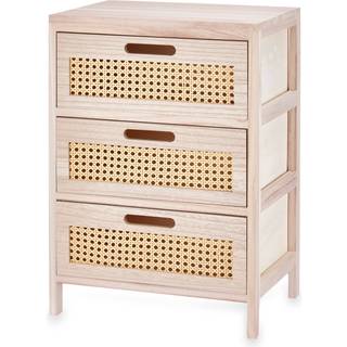 Kommode Gift Decor Rattan Natur 40 x 58 x 29 cm 2 skuffer