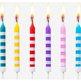 Stribede kagelys. 12 stk