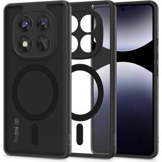 Tech-Protect MagMat Plastik Cover - Xiaomi Redmi Note 14 Pro (5G) - MagSafe Kompatibel - Gennemsigtig / Sort