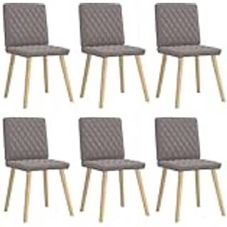 Spisebordsstole Stof - 6 / Gråbrun