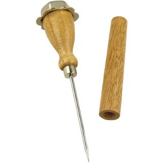 Norpro 7.25 rustfrit stål ispluksfest campingværktøj med træhåndtag og kappe