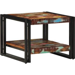 Sofabord 50X50X38 Cm Massivt Genbrugstræ Flerfarvet