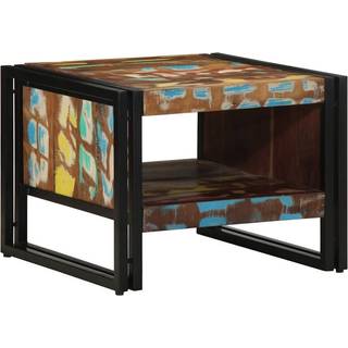 Sofabord 70X50X38 Cm Massivt Flerfarvet - 50 cm / genbrugstræ