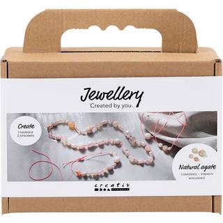 Mini DIY Smykkesæt - Halskæde og Armbånd, Pink