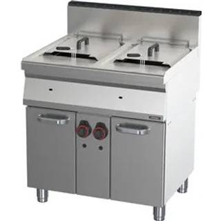 Gasfrituregryde med aftapningshane 2 x 15 liter 80