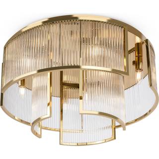 Maytoni Frame loftlampe, 9 x E14, Ø 65 cm, guld/klar