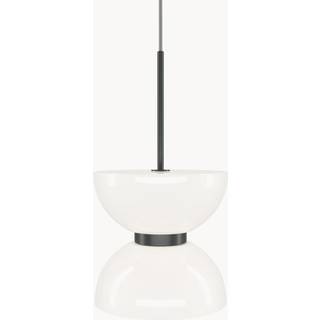 Maytoni LED-hængelampe Kyoto, guld/hvid, Ø 22 cm, glas