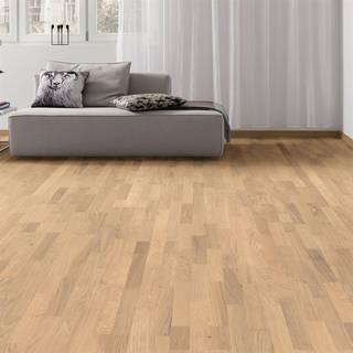 3 stavs parketgulv - Eg Family Lyse hvid børstet