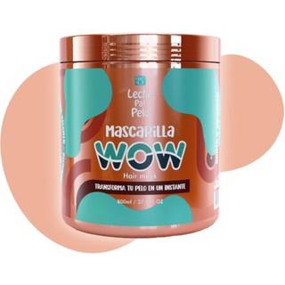 Leche pal pelo wow dyb konditionering hårmaske med kollagen - intensiv reparation til krusskontrol glat og skinnende hår 27 fl. oz