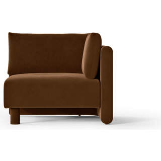 Dase Sofa Corner - Rich Velvet - Soft Brown