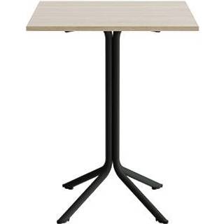 Bord Atlas 1133 700x700x900mm, Hvidpigmenteret eg med sortoliven understel