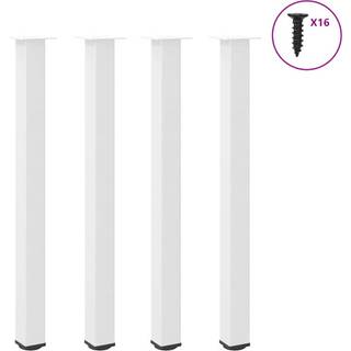 barbordsben 4 stk. hvid 110-112 cm stål