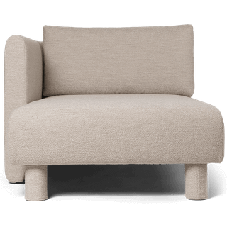 Dase Sofa Chaise Longue Left - Soft Bouclé - Natural
