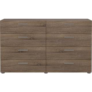 Pepe Dobbelt kommode 8 skuffer - Trøffel