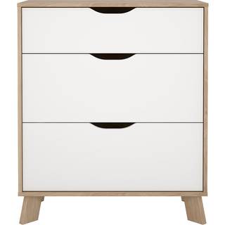 Ikast Kommode 3 skuffer - Jackson Hickory Hvid