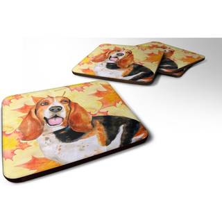 """" Caroline's Treasures Basset Hound Fall Decorative Coasters multicolor """"