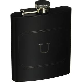 Visol ravn personlig kolbe med indledende indgraveret monogram u sort