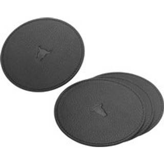 Leather Coaster Set (4 Pack) - Black
