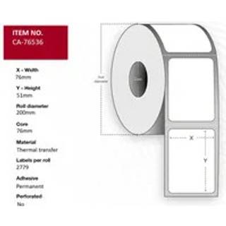 Label 76 x 51mm, Core 76mm,