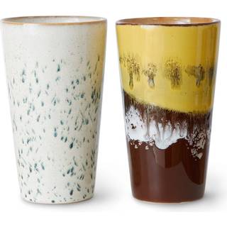 HKliving 70's lattekrus 28 cl 2 dele Brine