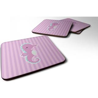 """" Caroline's Treasures BB7119FC Seahorse Foam Coaster Set på 4 3,5 """" ""Multicolor"" ""