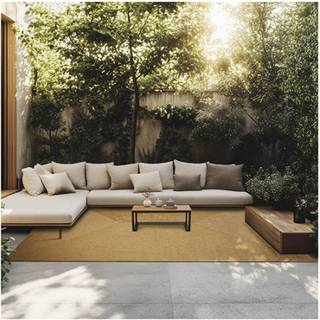 Flettet gulvtæppe Raya i jute-look, til indendørs og udendørs - 200 x 290 cm