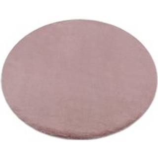 Tæppe BUNNY hjul lyserød IMITERET KANINPELS cirkel 100 cm