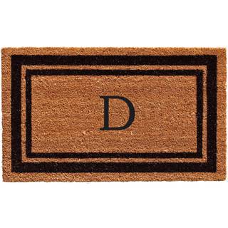 Calloway Mills 152961830D Black Border 18 """" X 30 """" Monogram Doormat (Letter D)