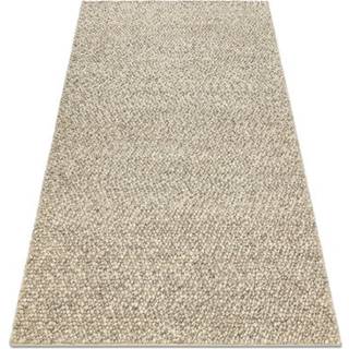 Uldtæppe TAHAR 99005G grå / beige - HÅNDVÆVET løkke, uniform 120x180 cm