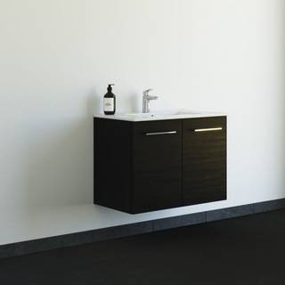 Scanbad Multo møbelsæt sort, 81 cm, m/låger MMD-4129 - inkl. vask