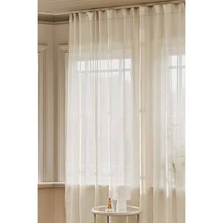 LINN gardin hørblanding 1 længde ekstra bred - Hvid