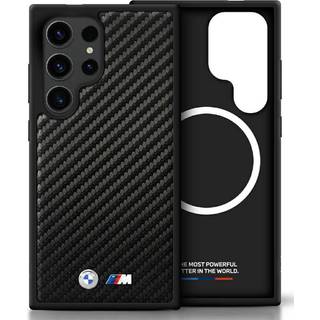 Samsung Galaxy S25 Ultra BMW Læder Carbon MagSafe Cover - Sort