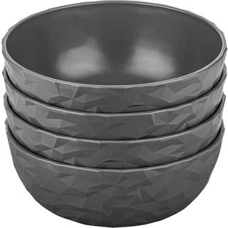 Koziol Club skål Ø16,2 cm 4-pak biocirkulær termoplast Nature ask grey
